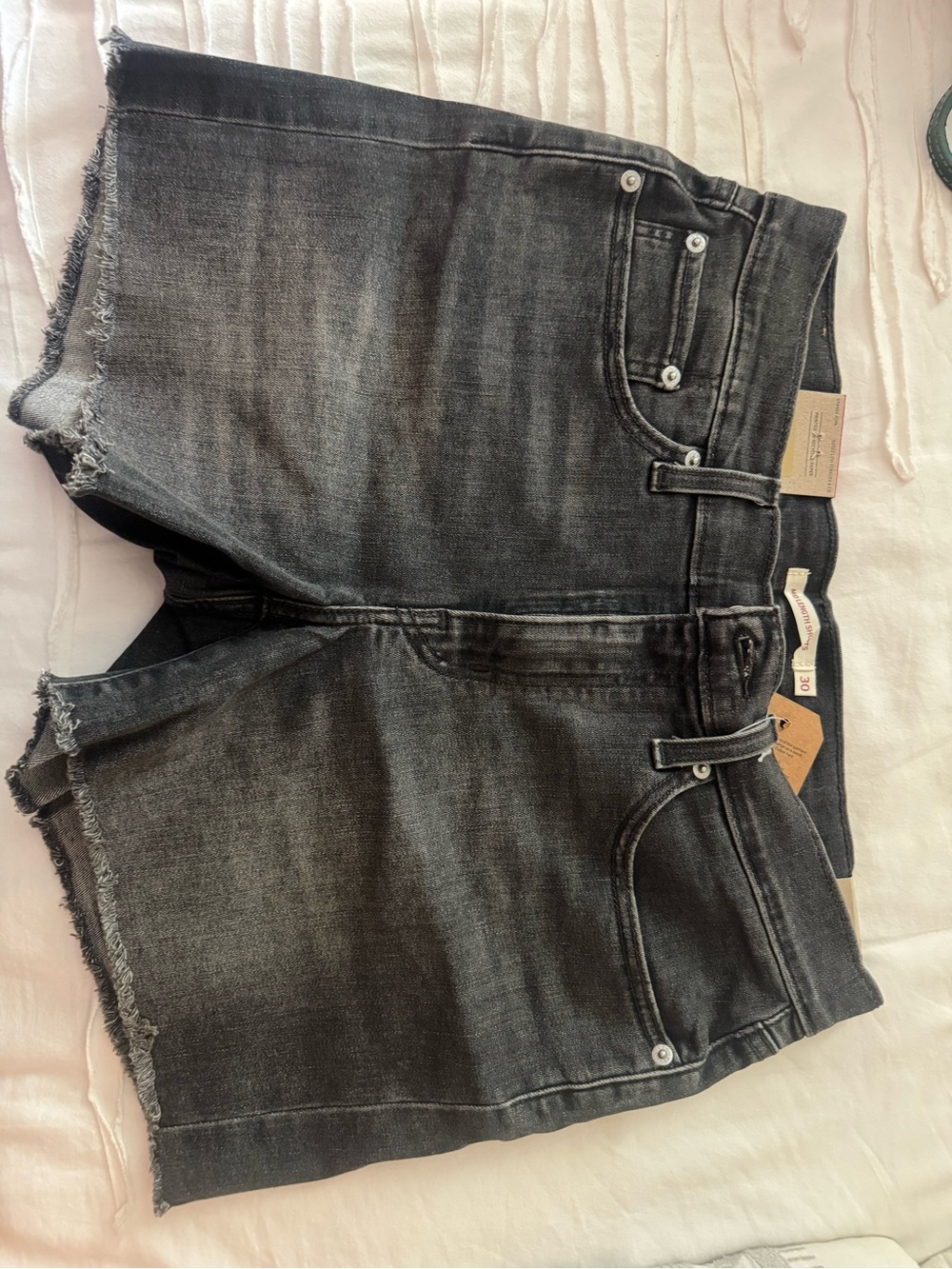 Levi's Black Wash Denim Jean Shorts
